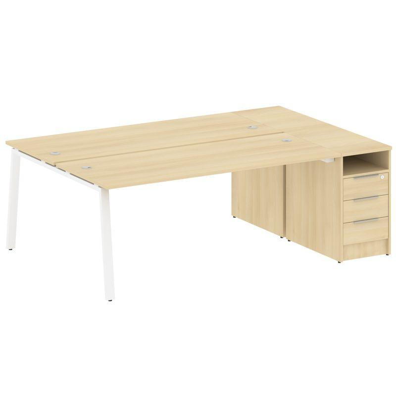 Metal System Рабочая станция с тумбой на А-образном м/к БА.РС-СТП-2.5 Акация Лорка/Металл Белый 2212 Metal System Рабочая станция с тумбой на А-образном м/к БА.РС-СТП-2.5 Акация Лорка/Металл Белый 2212