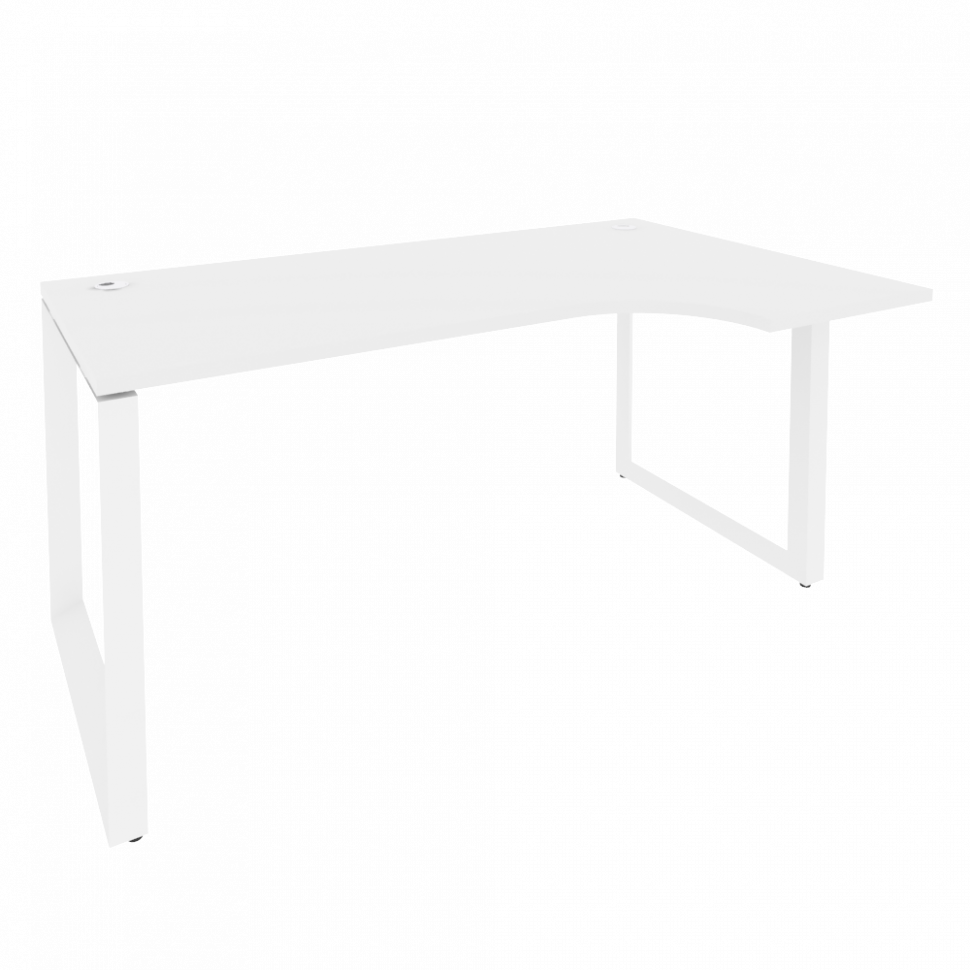 Onix Стол эргономичный правый на О-образном м/к O.MO-SA-1 (R) Белый Бриллиант/Металл Белый 1580*980* Onix Стол эргономичный правый на О-образном м/к O.MO-SA-1 (R) Белый Бриллиант/Металл Белый 1580*980*