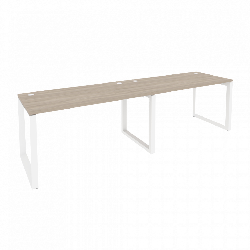 Onix Рабочая станция на О-образном м/к O.MO-RS-2.3.7 Дуб Аттик/Металл Белый 2760*720*750