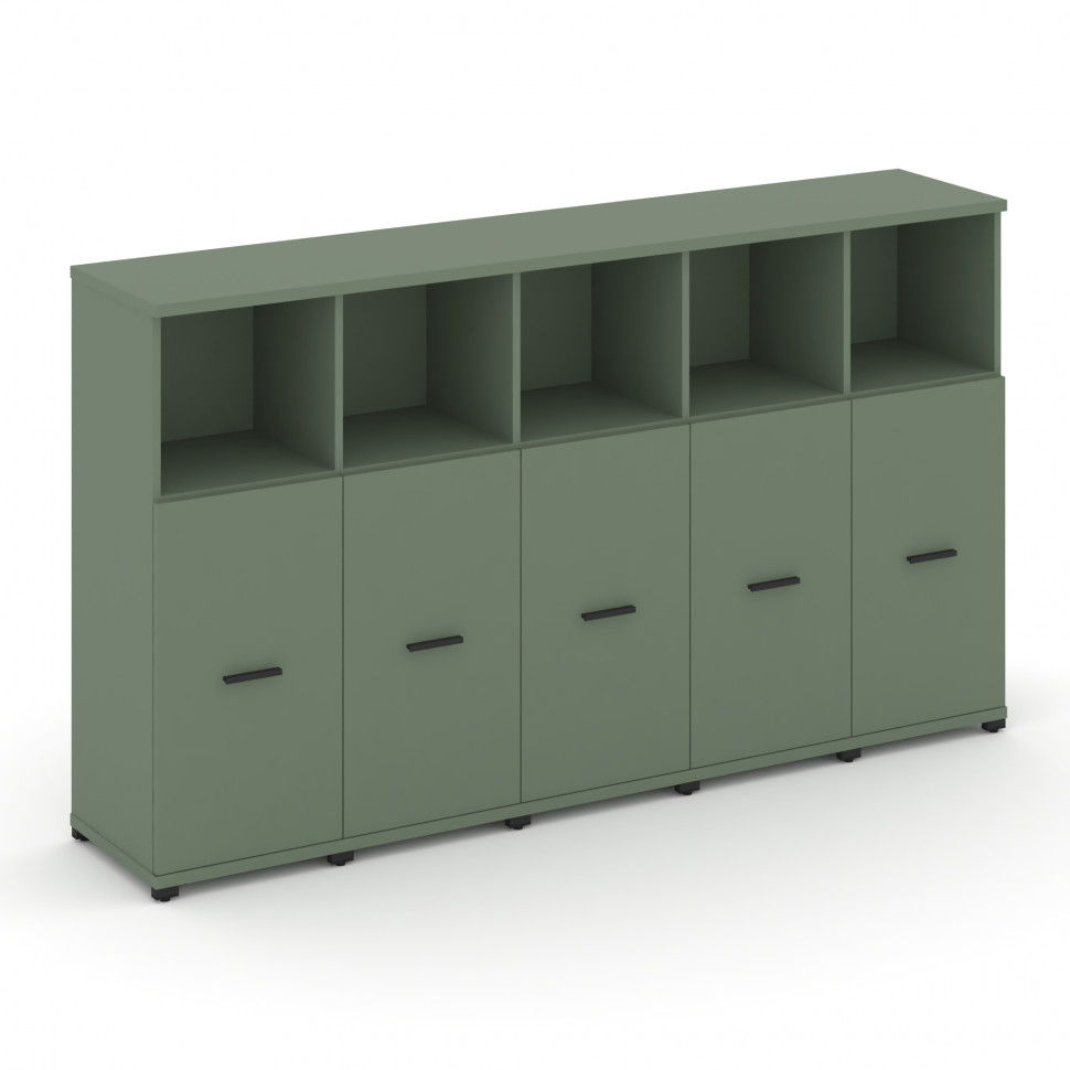 Concept Шкаф 5 узких секций, 3 ниши CN.STU-353 B Кобо/Металл Черный 2084*420*1186