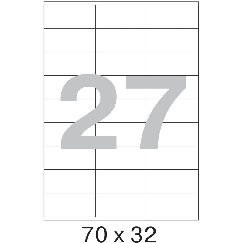 Этикетки самоклеящиеся  70х32 мм/27шт. на лист.А4 (100 лис