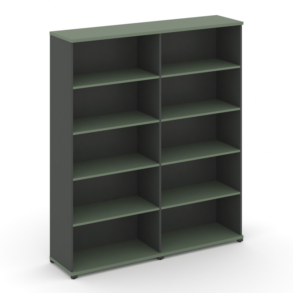 Concept Стеллаж 2 широкие секции, 5 ниш CN.STS-520 Кобо/Антрацит/Металл Антрацит 1668*420*1922 Concept Стеллаж 2 широкие секции, 5 ниш CN.STS-520 Кобо/Антрацит/Металл Антрацит 1668*420*1922