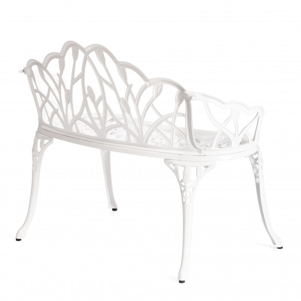 Скамья Secret de Maison Strauss (Штраус) алюминиевый сплав, 99хх56х76см, античный белый