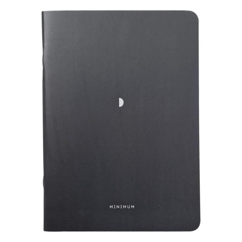 Бизнес-тетрадь А5, 40л. клетка, скрепка, 150х210мм Minimalism черный N2505