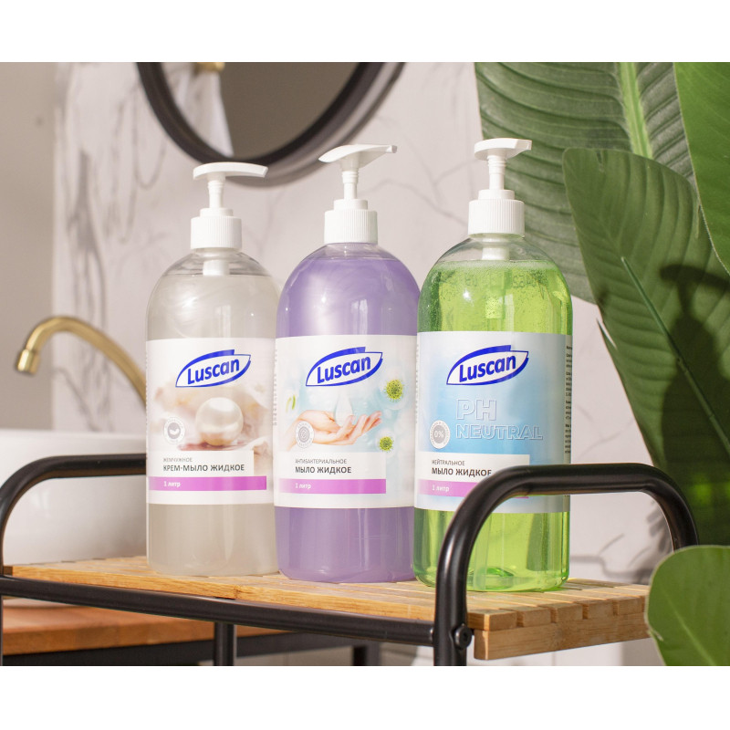 Мыло жидкое Luscan нейтральное с дозатором 1л
