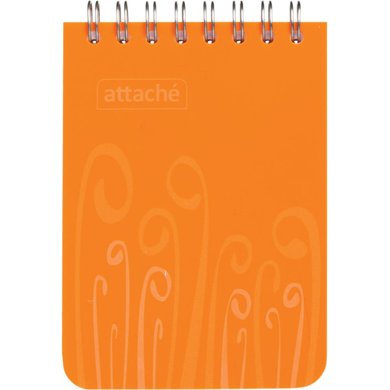 Блокнот А7,пласт обл,80л, ATTACHE FANTASY,оранж