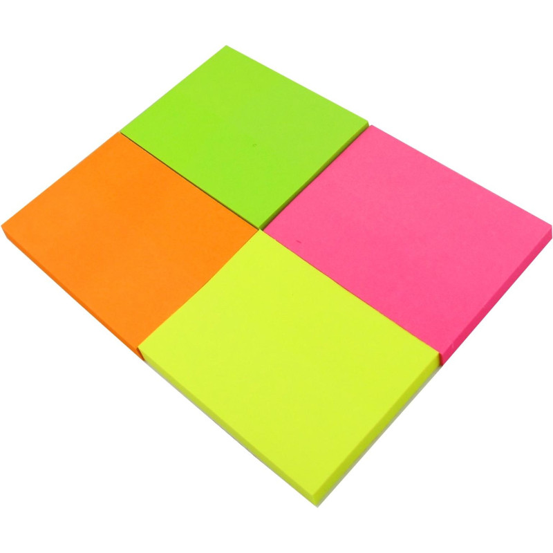 Стикеры Kores бум.для зам. 40х50 неон.гамма 4шт./уп.по 50л. '48450