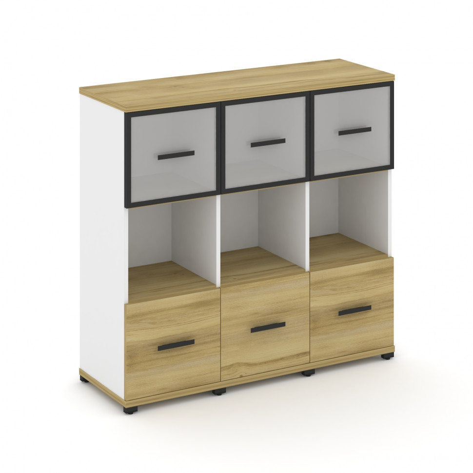 Concept Шкаф 3 узкие секции, 3 ниши CN.STU-335 RMB B Дуб Винченцо/Белый Бриллиант/Металл Черный/Сати Concept Шкаф 3 узкие секции, 3 ниши CN.STU-335 RMB B Дуб Винченцо/Белый Бриллиант/Металл Черный/Сати