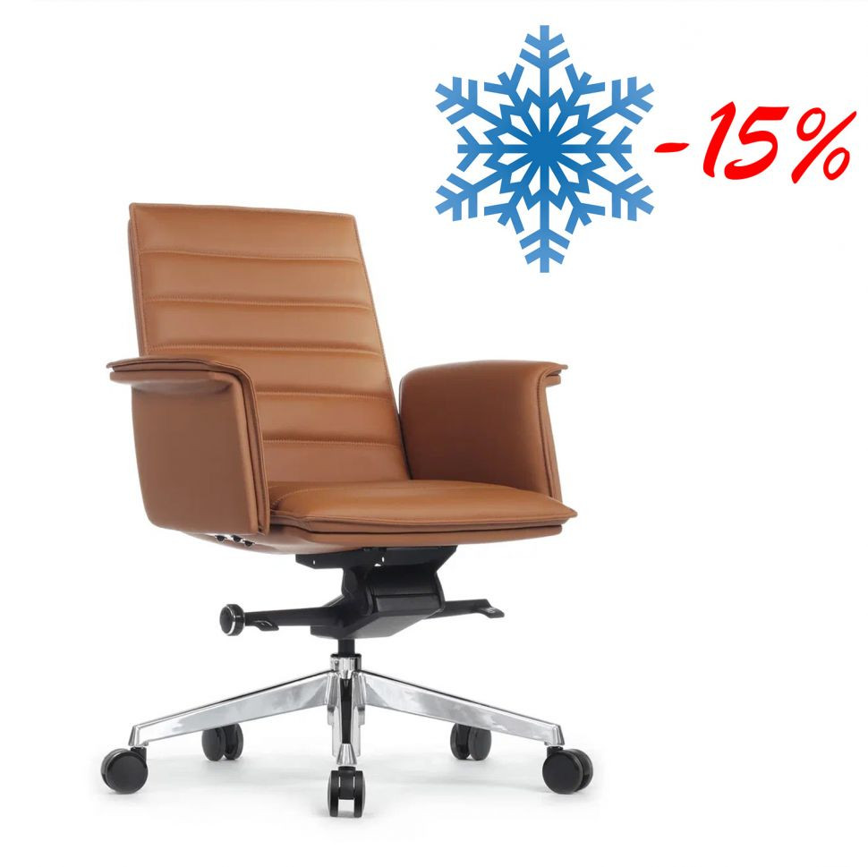 Кресло Rubens-M В1819-2 Светло-коричневый (MB915) натуральная кожа 68*68*98-104