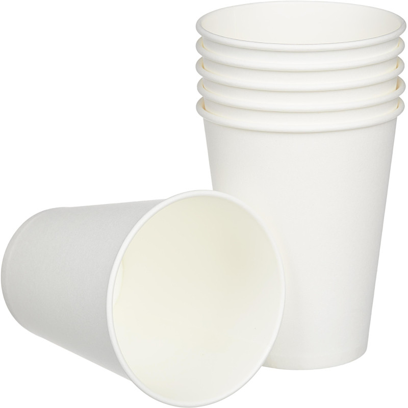 Стакан одноразовый бум. 1-сл d-90мм 350мл, белый, Комус 50шт/уп