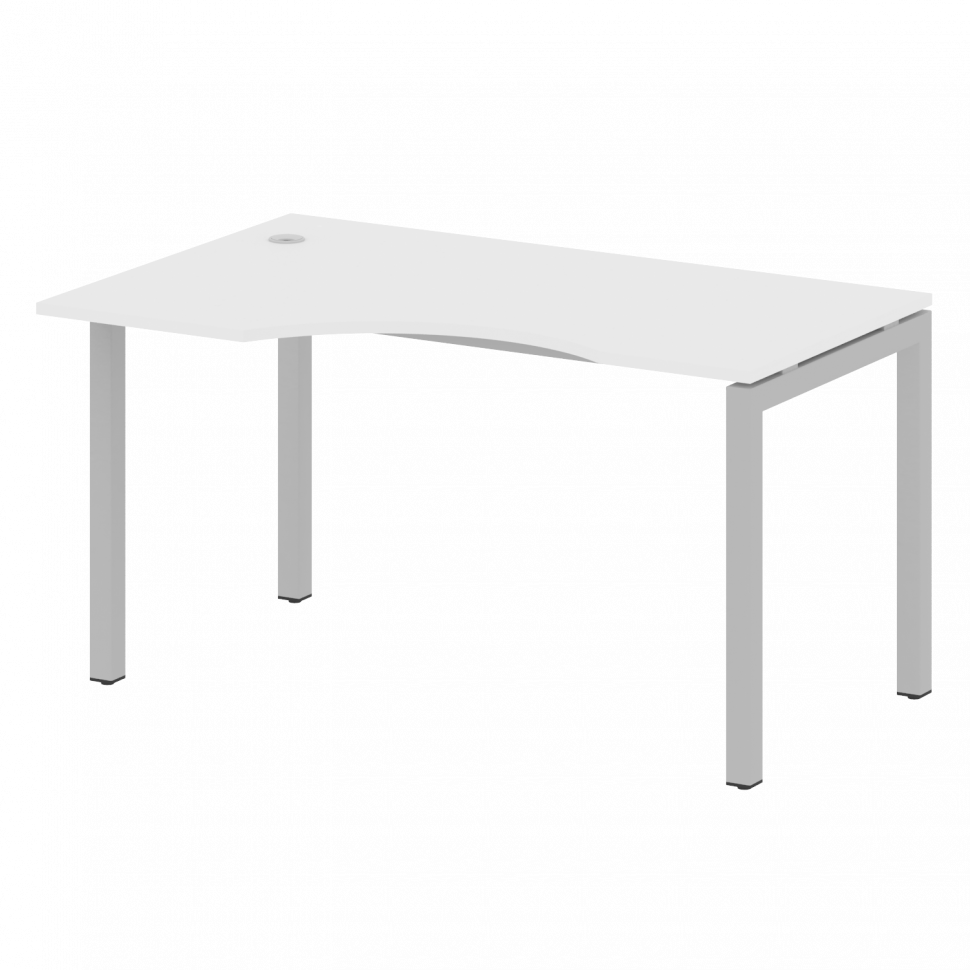 Metal System Quattro Стол криволинейный левый на П-образном м/к 50БП.СА-2 (L) Белый/Металл Серый 140 Metal System Quattro Стол криволинейный левый на П-образном м/к 50БП.СА-2 (L) Белый/Металл Серый 140