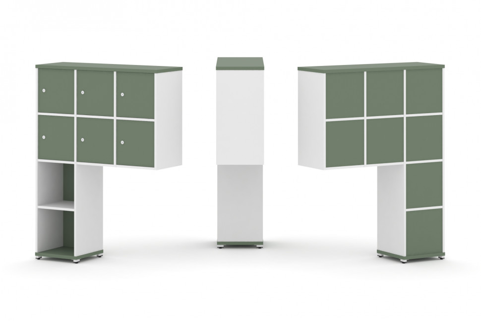 Concept Надставка высокая CN.ONV-008 Кобо/Белый Бриллиант/Металл Белый 1099*350*1486