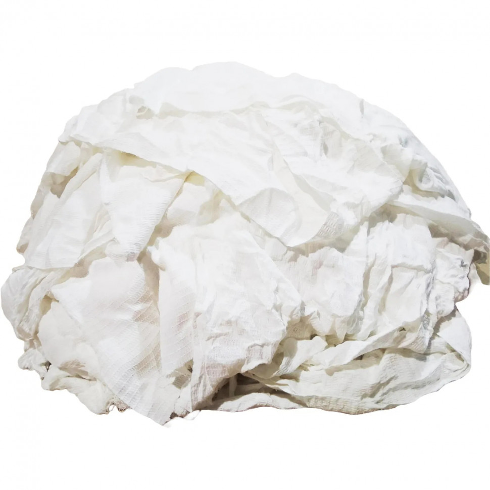 Ветошь лоскут вафельного полотна отбеленный, 10кг/уп_СПБ Ветошь лоскут вафельного полотна отбеленный, 10кг/уп_СПБ