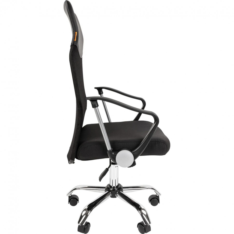 Кресло VT_CHAIRMAN 610 сетка/ткань/экокожа черный, хром