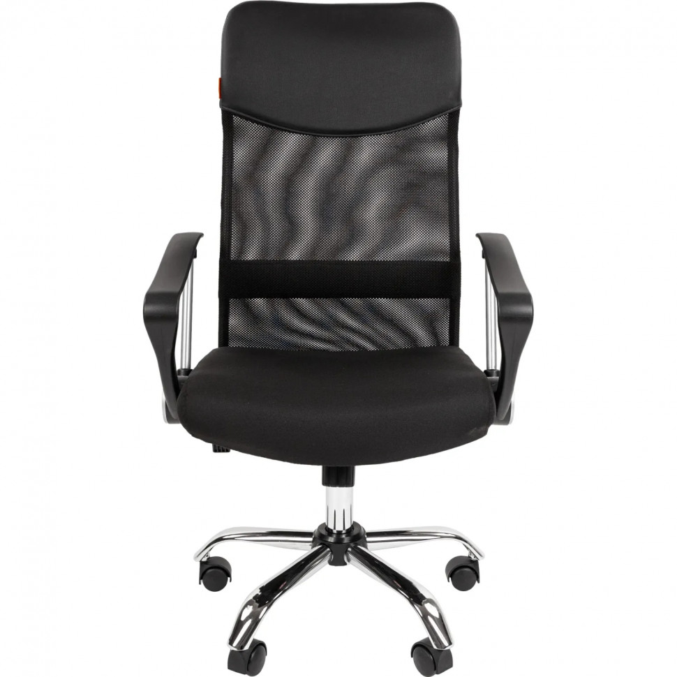 Кресло VT_CHAIRMAN 610 сетка/ткань/экокожа черный, хром