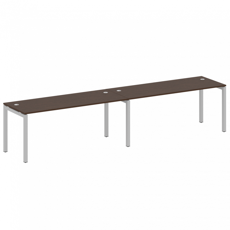 Metal System Quattro Рабочая станция на 2 места на П-образном м/к 50БП.СМ-2.5 Венге Цаво/Металл Серы