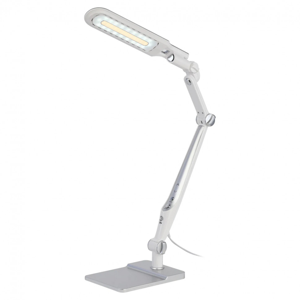 Светильник настольный ЭРА NLED-497-12W-S светодиодный на струбцине, серебро