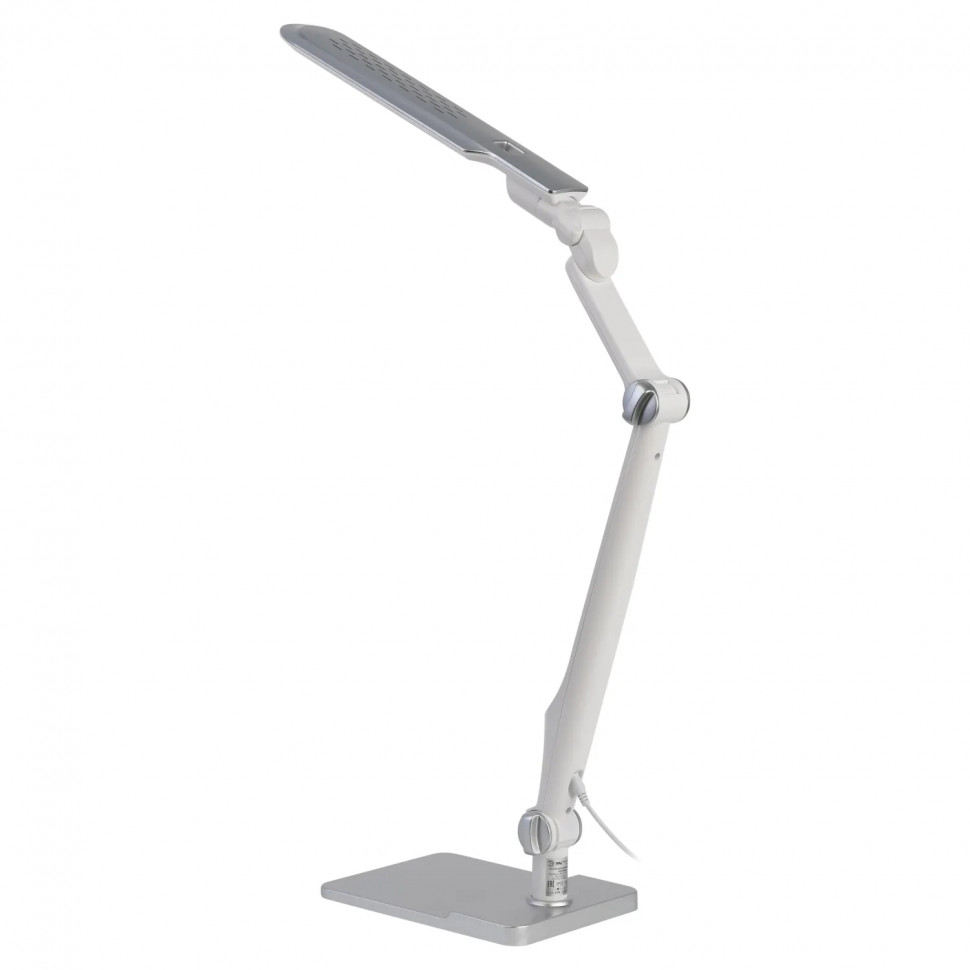 Светильник настольный ЭРА NLED-497-12W-S светодиодный на струбцине, серебро