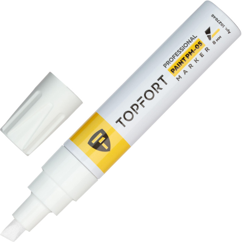 Маркер лаковый TOPFORT Paint 8 мм белый