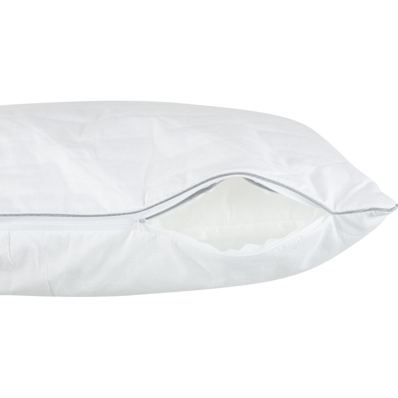 Подушка Luscan 50х70 стег.съем.чех на мол,кант,600г(холлофайб/микрофиб),бел