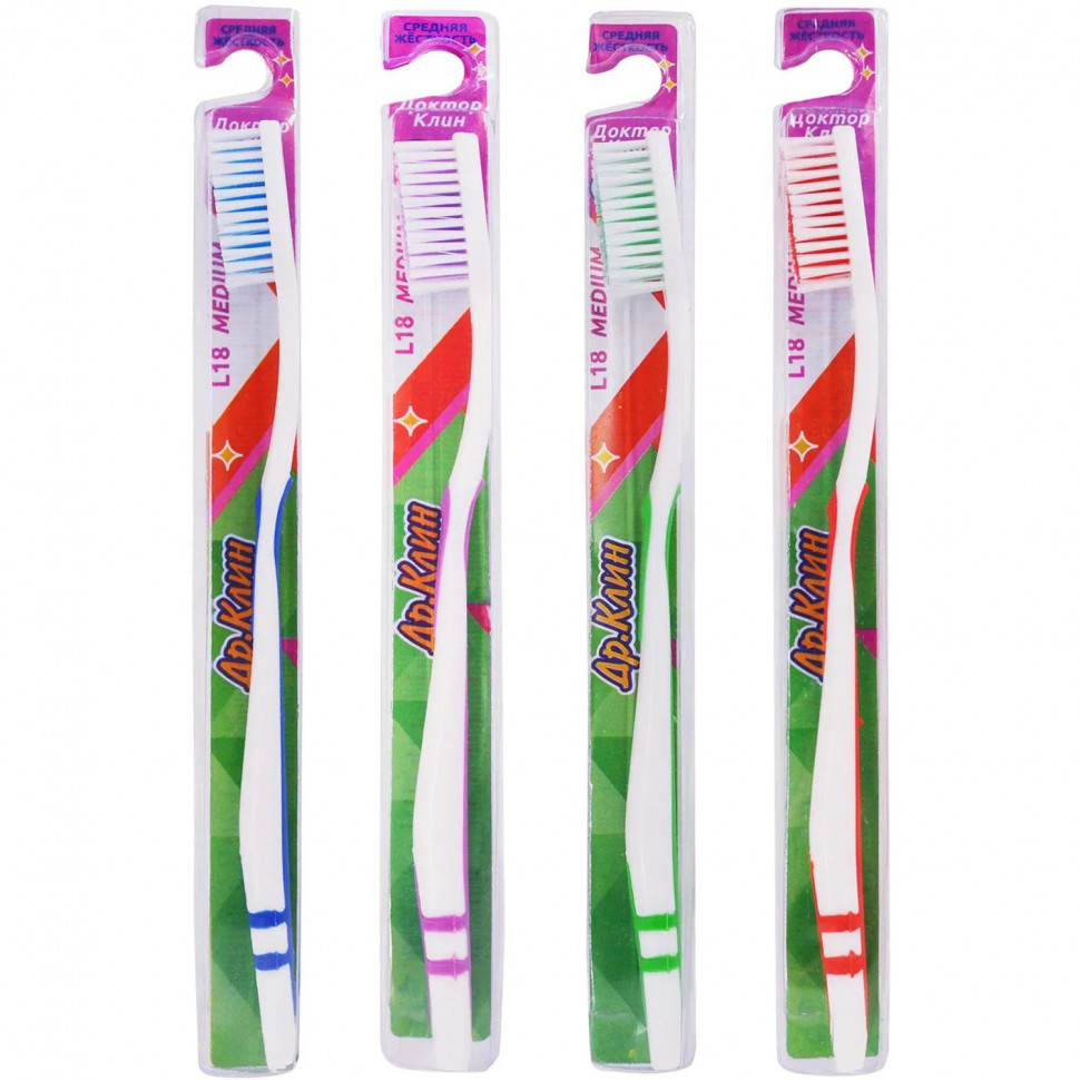 Зубная щетка Доктор Клин L18 Медиум (для взрослых) в ассортименте