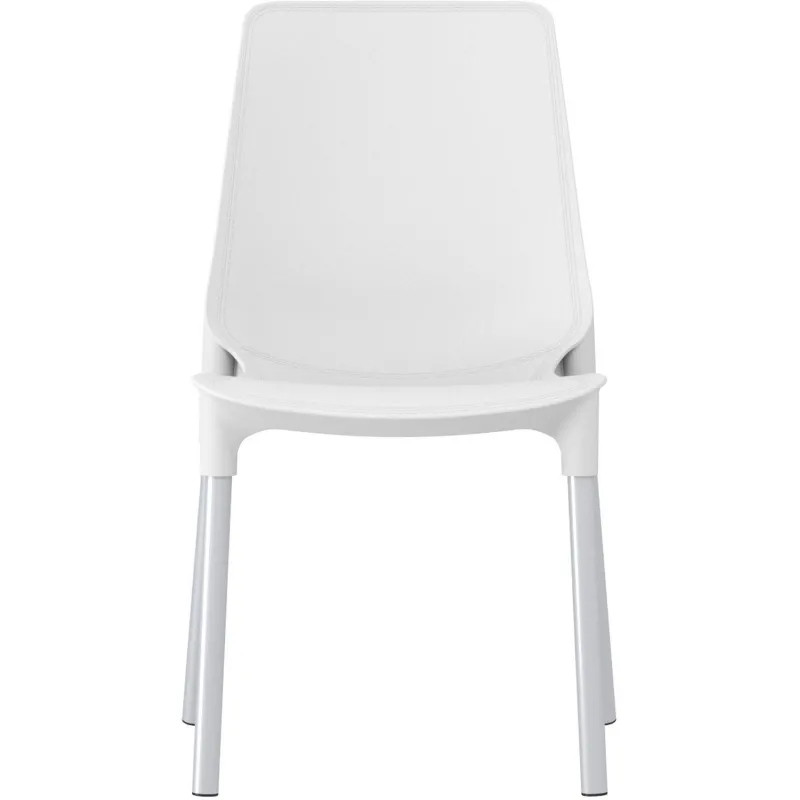 Стул для столовых EL_SHT-S75 пластик белый/хром лак 1880