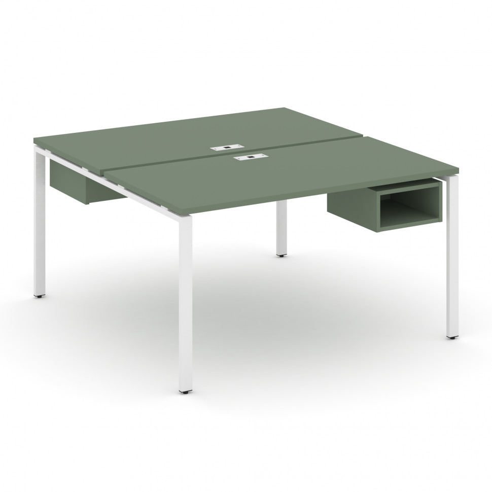 Concept Рабочая станция 2 сторонняя с подвесными тумбами на 2 места CN.DRS-101 Кобо/Металл Белый 980 Concept Рабочая станция 2 сторонняя с подвесными тумбами на 2 места CN.DRS-101 Кобо/Металл Белый 980