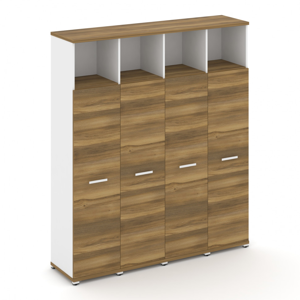 Concept Шкаф 4 узкие секции, 5 ниш CN.STU-546 W Сандал Янтарный/Белый Бриллиант/Металл Белый 1668*42