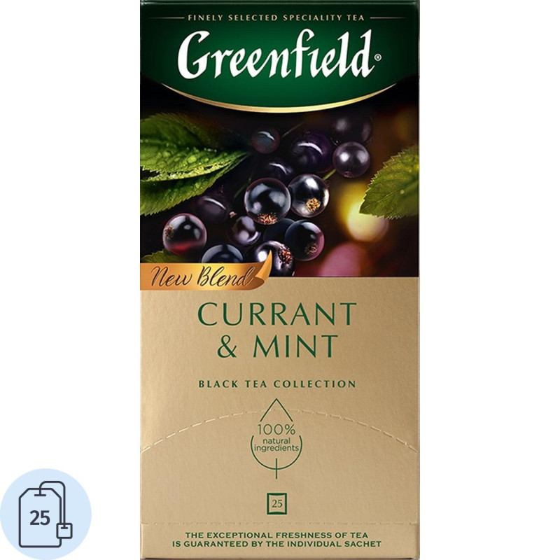 Чай Greenfield Currant and Mint черный фольгир. 25пак/уп 1249-10