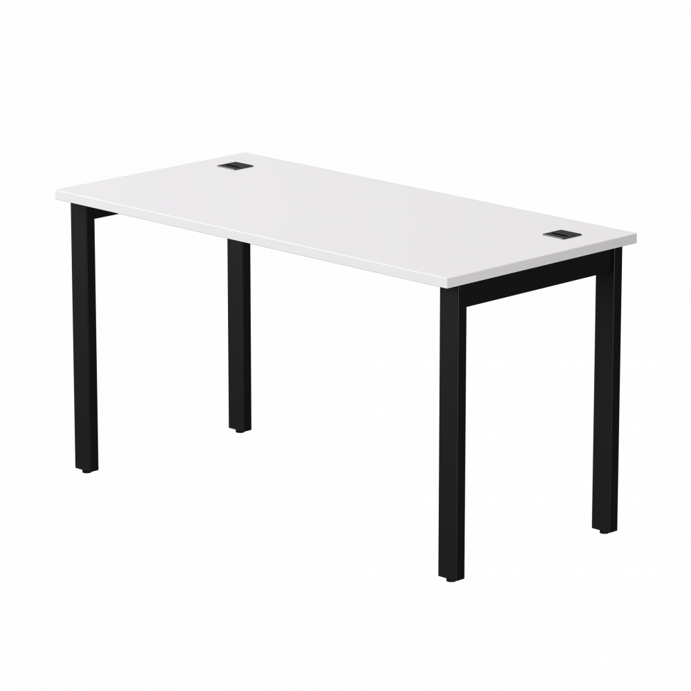 Стол прямой Everprof EVO (ЭВО) на металлокаркасе 1380х670х755 мм Белый/Черный