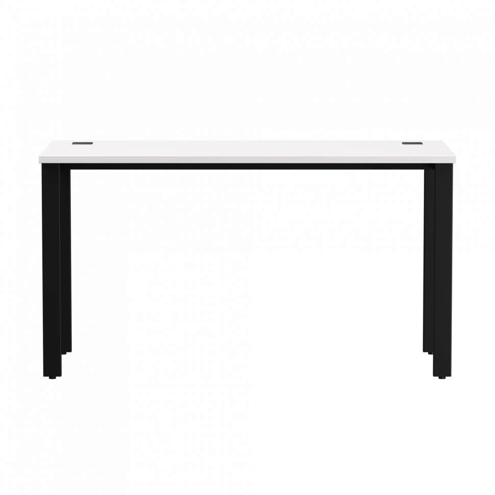 Стол прямой Everprof EVO (ЭВО) на металлокаркасе 1380х670х755 мм Белый/Черный