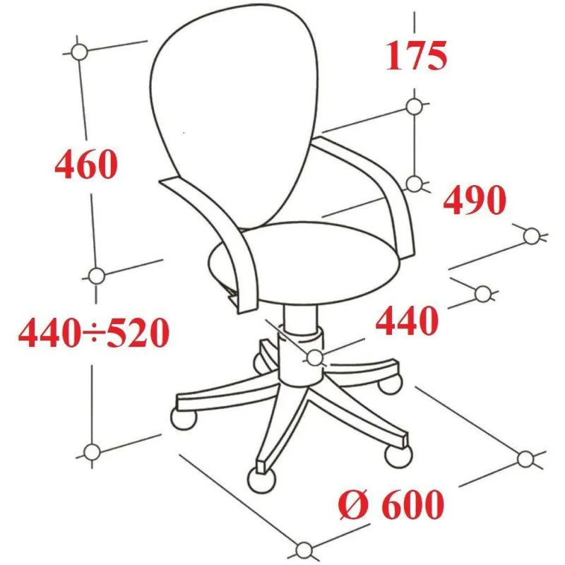 Кресло EV_Everprof Simple Сетка Черный