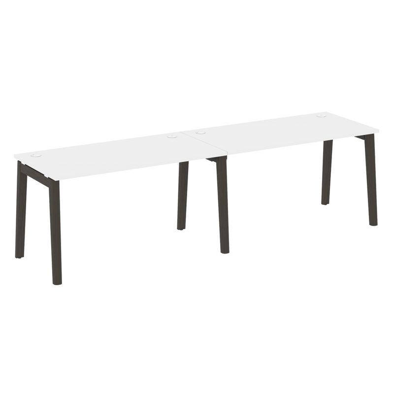 Onix Wood Рабочая станция OW.RS-2.3.7 Белый Бриллиант/Дуб Темный/Металл Антрацит 2760*720*750