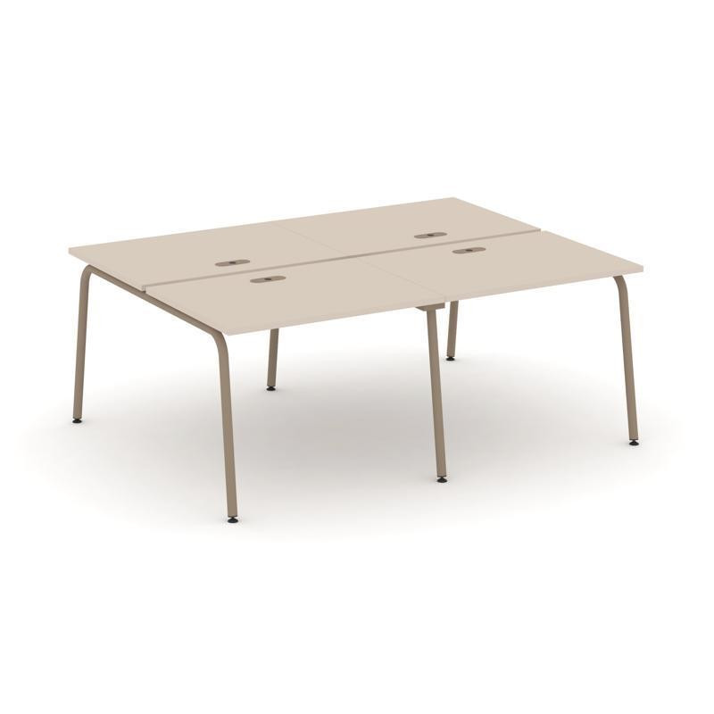 Estetica Рабочая станция 4 места ES.D.RS-4.1-LK Капучино/Металл Латте 1960*1500*750 Estetica Рабочая станция 4 места ES.D.RS-4.1-LK Капучино/Металл Латте 1960*1500*750