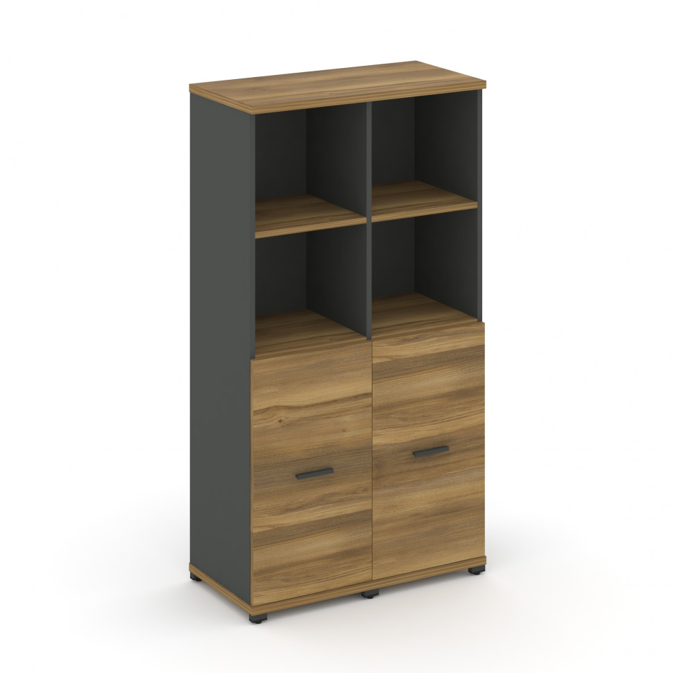 Concept Шкаф 2 узкие секции, 4 ниши CN.STU-421 A Сандал Янтарный/Антрацит/Металл Антрацит 836*420*15