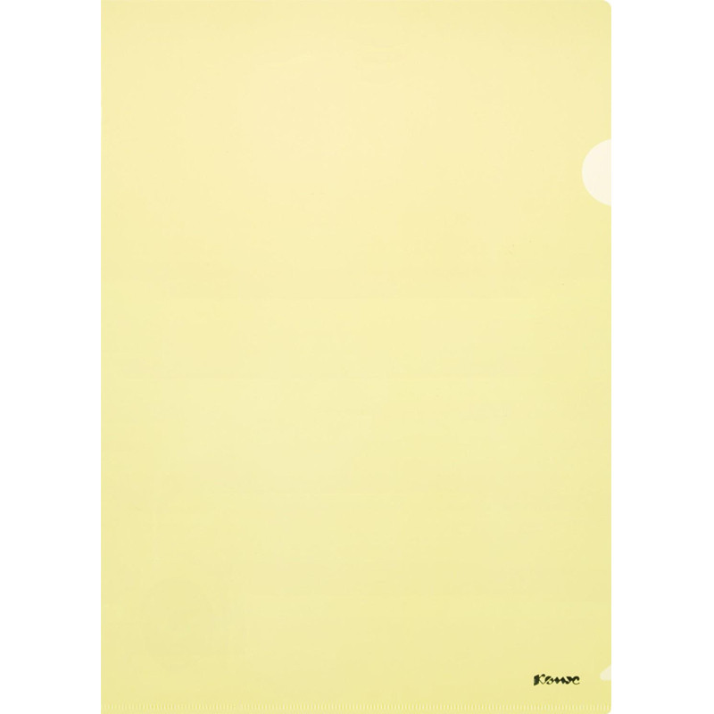 Папка уголок Комус А4 180мкм (желтый)