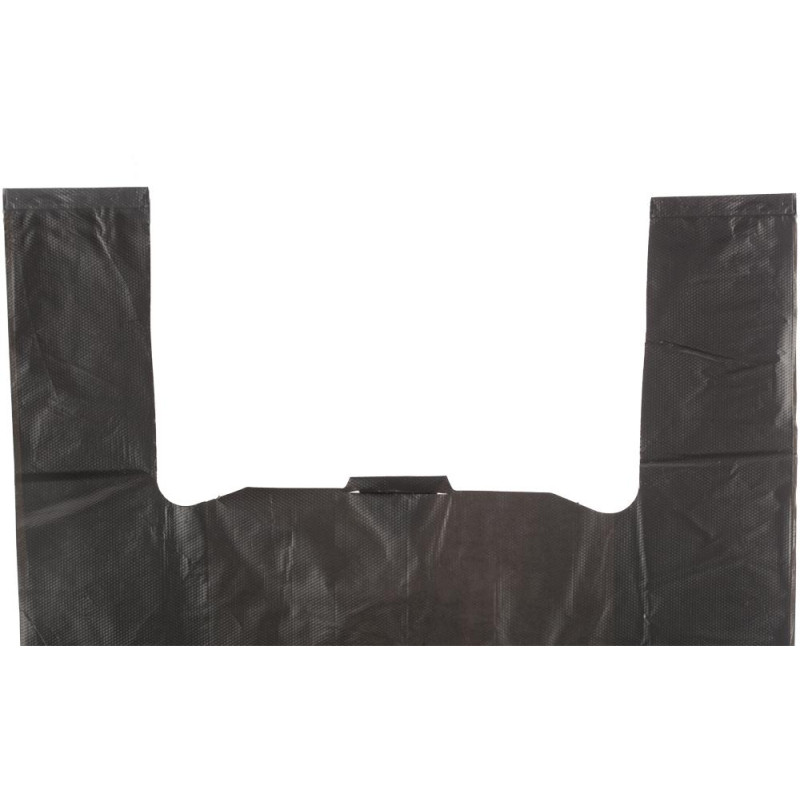 Пакет-майка усиленный ПНД, 40+18x70, черный, 30 мкм, 50 шт/уп,