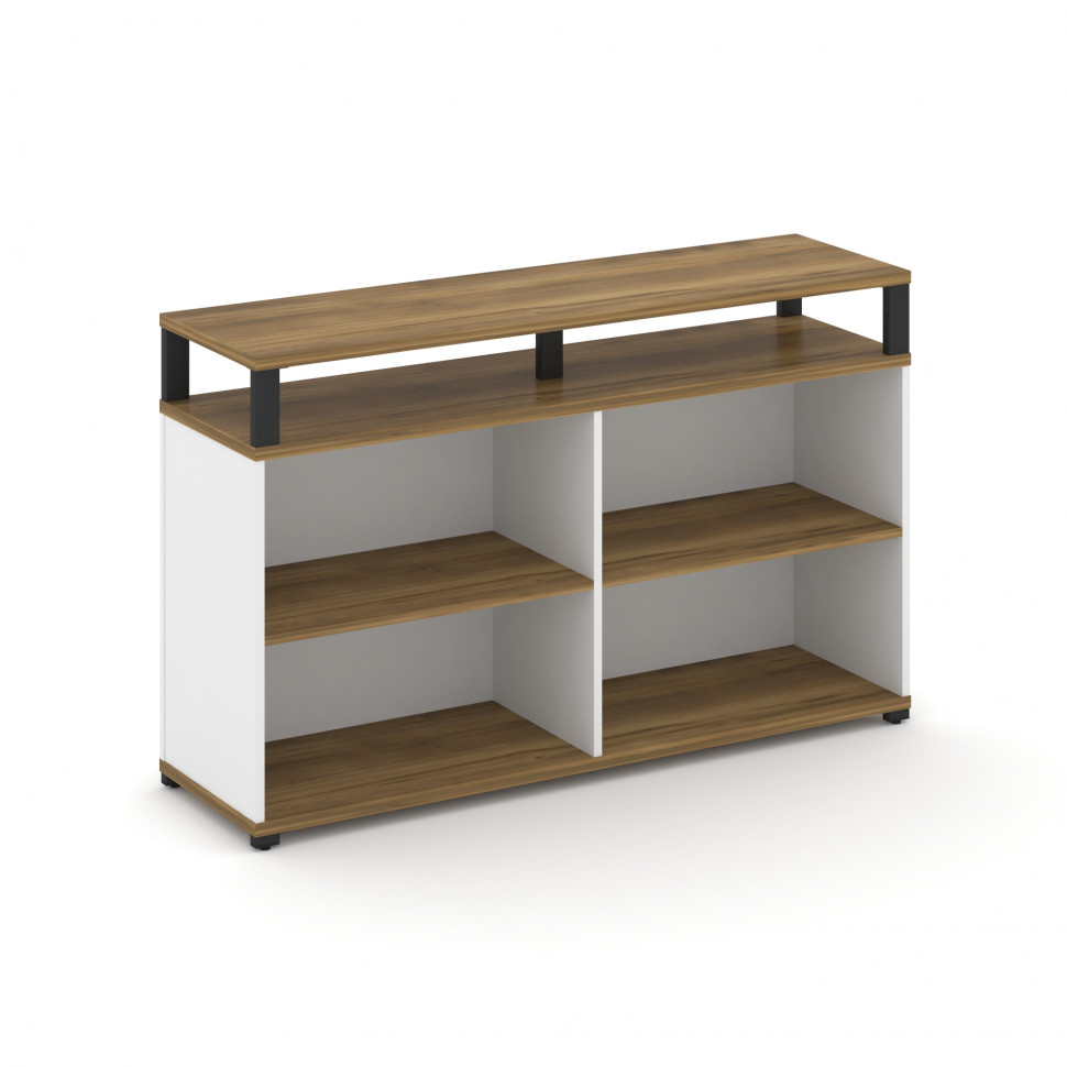 Concept Стеллаж опорный/приставной с верх. горизонтом  CN.SOPO-006 Сандал Янтарный/Белый Бриллиант/М