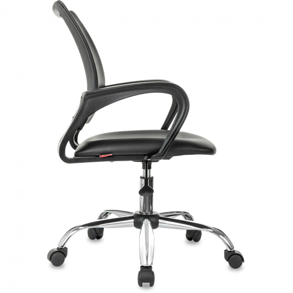 Кресло БР Комус Мебель Echair 396 LT, экокожа, черный, хром