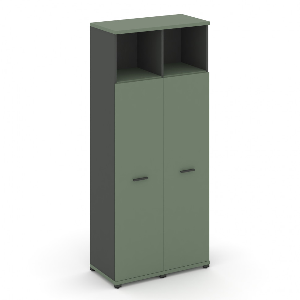 Concept Шкаф 2 узкие секции, 5 ниш CN.STU-526 A Кобо/Антрацит/Металл Антрацит 836*420*1922