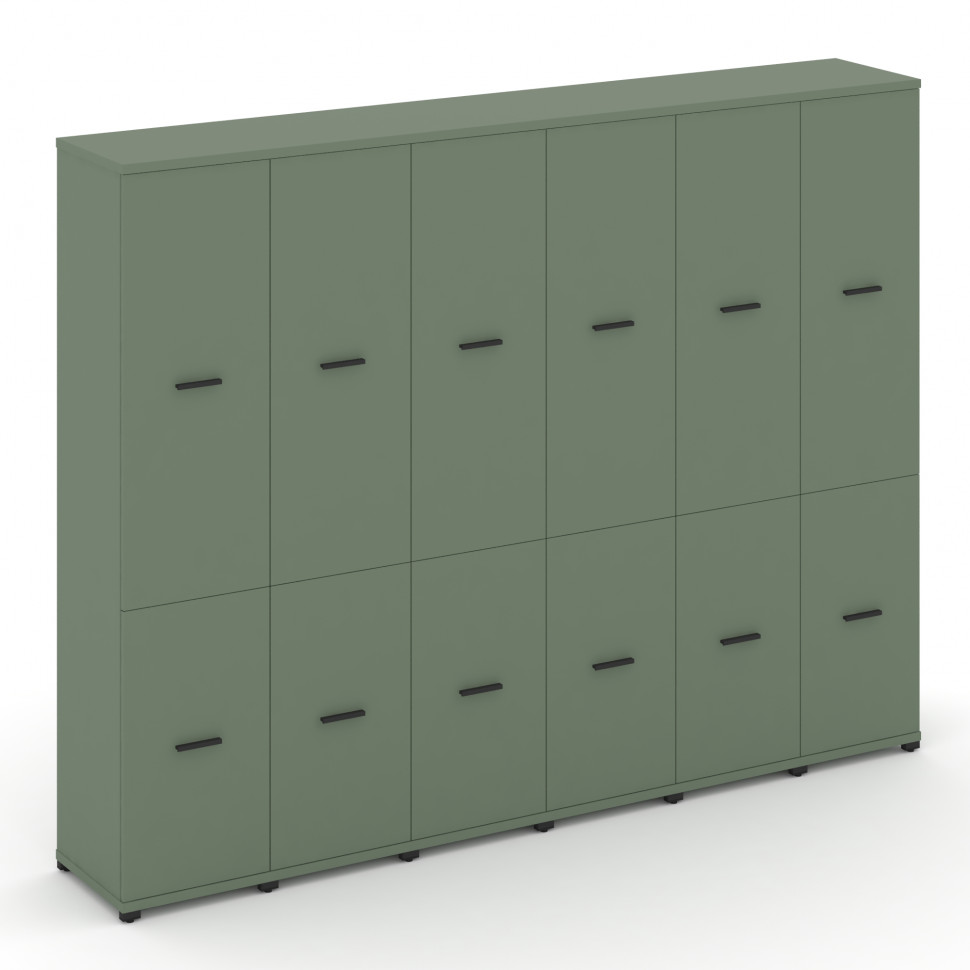 Concept Шкаф 6 узких секций, 5 ниш CN.STU-562 B Кобо/Металл Черный 2500*420*1922