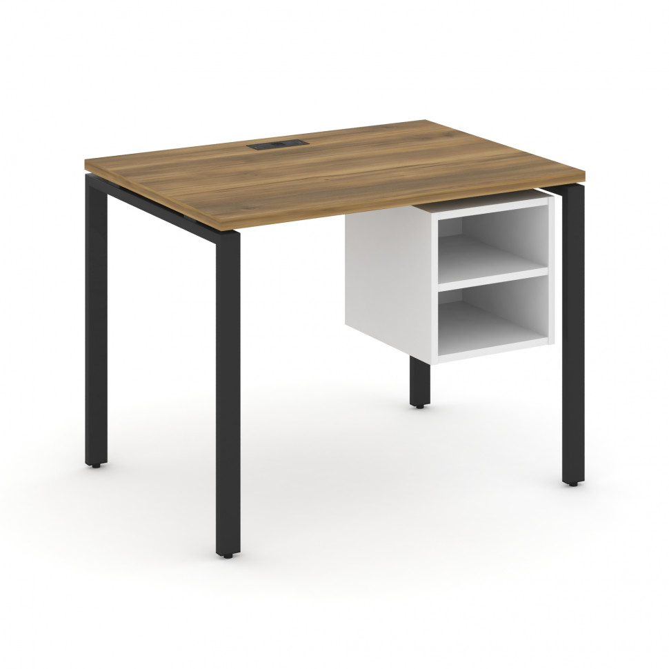 Concept Стол рабочий с подвесной тумбой с 2 открытыми нишами CN.SP-105 Сандал Янтарный/Белый Бриллиа