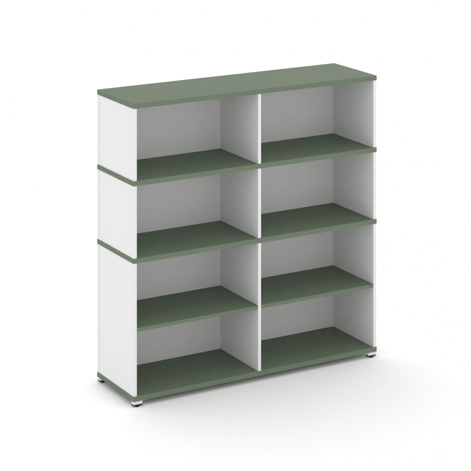 Concept Стеллаж опорный/приставной с надставкой выс. CN.SOPO-008 Кобо/Белый Бриллиант/Металл Белый 1