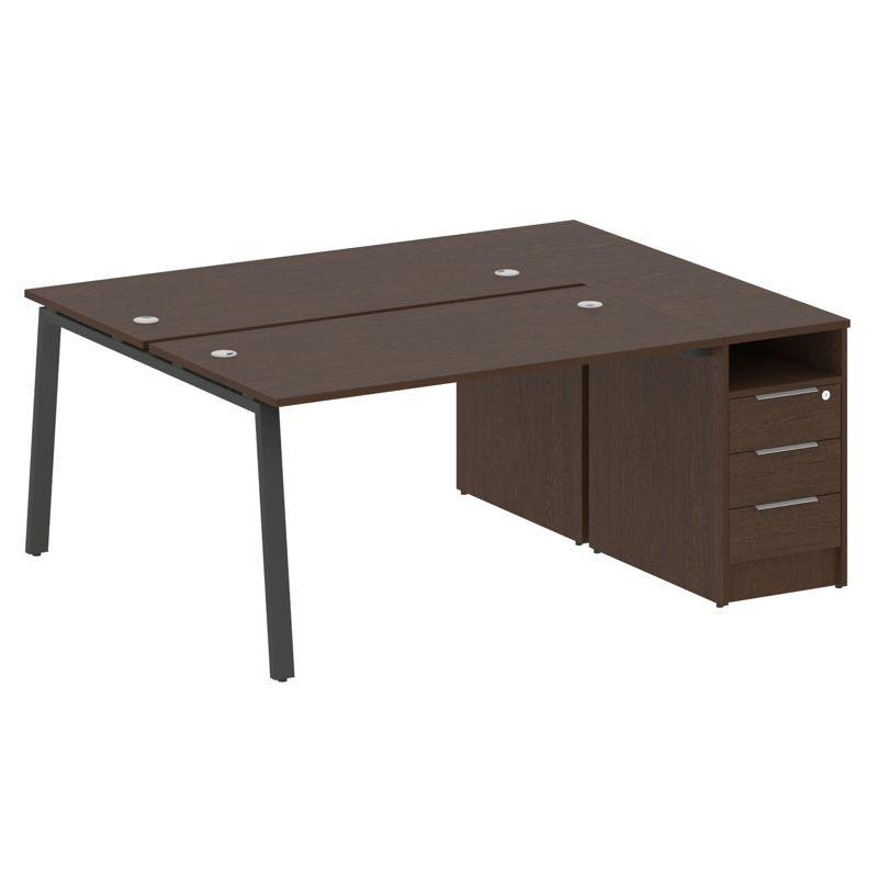 Metal System Рабочая станция с тумбой на А-образном м/к БА.РС-СТП-2.3 Венге Цаво/Металл Антрацит 181 Metal System Рабочая станция с тумбой на А-образном м/к БА.РС-СТП-2.3 Венге Цаво/Металл Антрацит 181