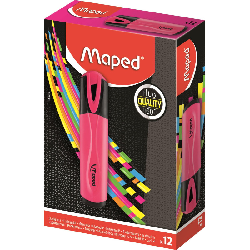 Маркер текстовыделитель Maped FLUO PEP&#039;S CLASSIC 1-5 мм, розовый,742536