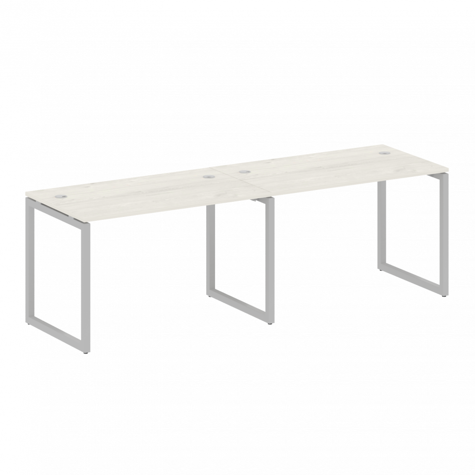 Metal System Quattro Рабочая станция на 2 места на О-образном м/к 40БО.СМ-2.2 Дуб Наварра/Металл Сер