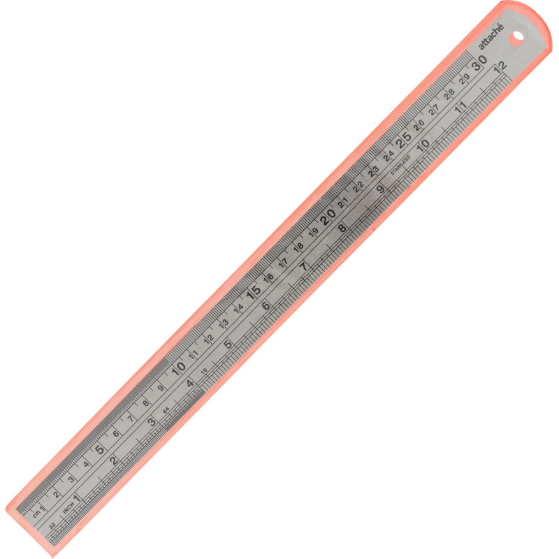 Линейка металлическая 30см Attache  (12х1 )