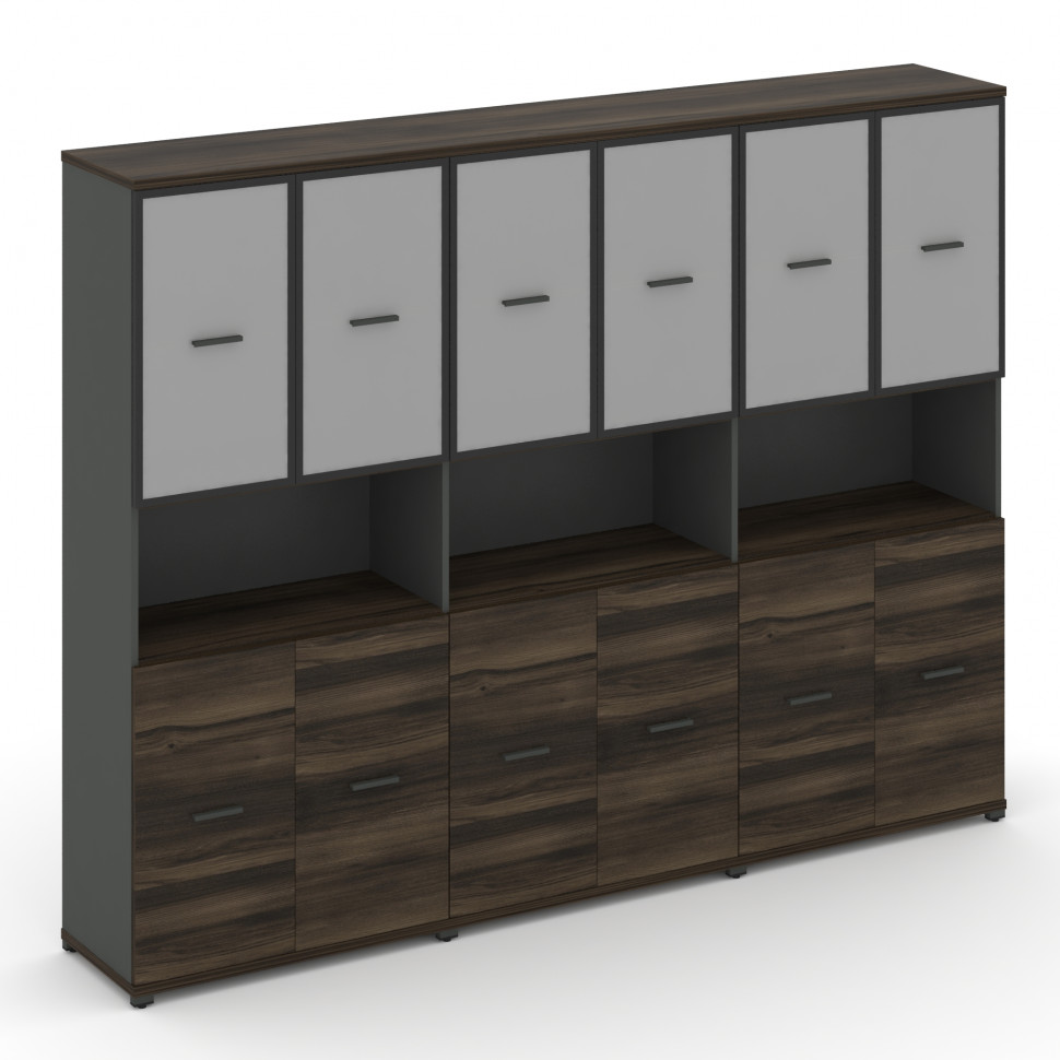 Concept Шкаф 3 широкие секции, 5 ниш CN.STS-533 RMB A Дуб Мали/Антрацит/Металл Антрацит/Сатин 2500*4 Concept Шкаф 3 широкие секции, 5 ниш CN.STS-533 RMB A Дуб Мали/Антрацит/Металл Антрацит/Сатин 2500*4
