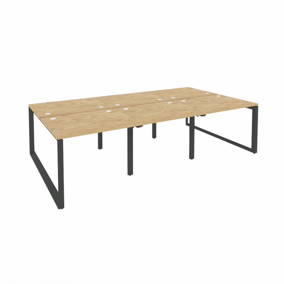 Onix Рабочая станция на О-образном м/к O.MO-D.RS-6.1.8 Тиквуд Светлый/Металл Антрацит 2940*1635*750