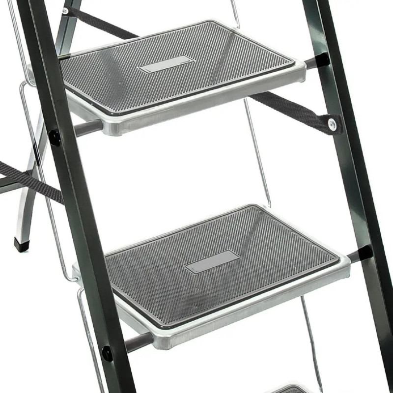 Стремянка  Jet Black 4 шир.ступ. с ковриком, сталь, Zalger, арт. 9920-4